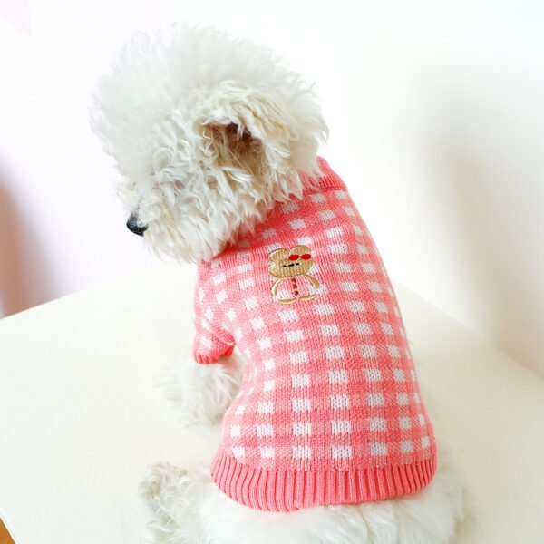 Bowknot Dog Cat Costume Hollow Knit Pet Sweater - Image 7