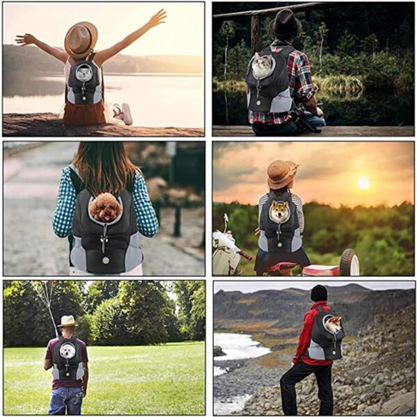 Pet Dog Carrier Bag Carrier For Dogs Backpack Out Double Shoulder Portable Travel Backpack Outdoor Pet Dog Carrier Bag Mesh - Image 10