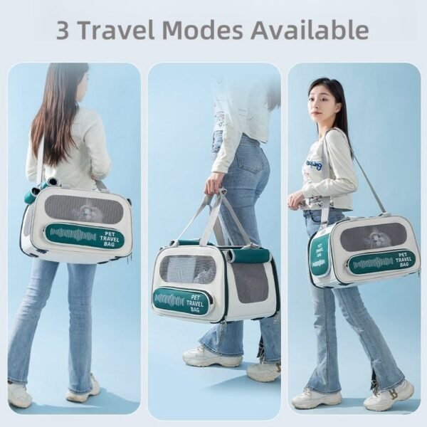 Pet Carrier Bag Soft Sided Collapsible Portable Airline Approved Carrier Soft Sided - Image 4