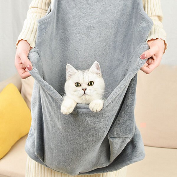 Touch The Cat Clothes Pets Apron Non-stick Anti-grab Soft Plush Camisole Pinafore For Pets - Image 5