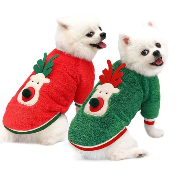 Pet Plus Velvet Christmas Print Sweater - Image 2