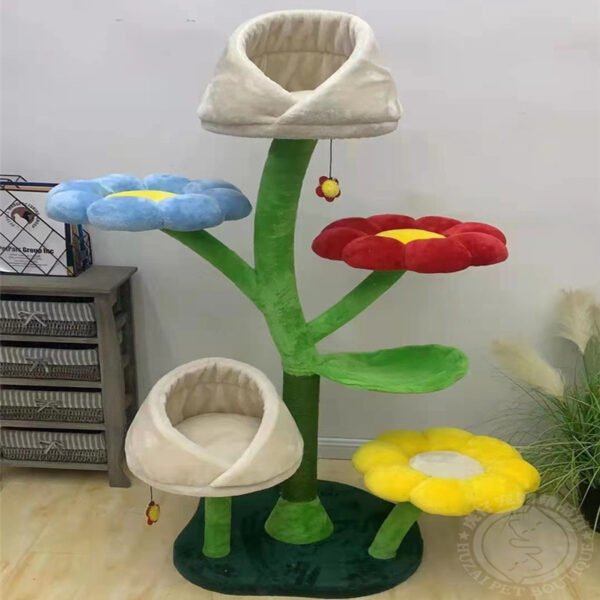 Flower Cat's Nest Platform Grasping Board Integrated Climbing Frame - Image 8