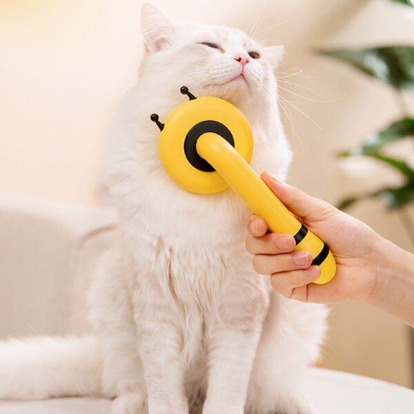 Little Bee Pet Needle Comb Cat Comb One Button Washing Artifact Pet Comb Hair Removal Pet Washing Brush Little Bee Pet Hair Removal Brush Comb - Gentle And Effective Grooming Tool For Dogs And Cats - Image 3