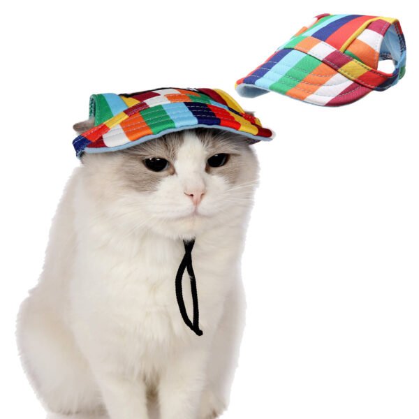 Pet Supplies New Fashionable Oxfordand Dog Costume Hat Baseball Outdoor Tourist Sun Hat - Image 4