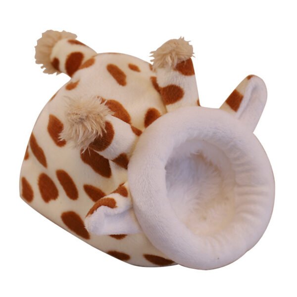 Winter Warm Pet Cartoon Cage For Hamster Accessories Guinea Pig Bed House Small Animal Nest - Image 2