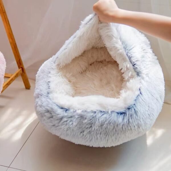 Semi-closed Cat Bed Four Seasons Universal Cover Shell Nest Small Dog Winter Pet Supplies - Image 8