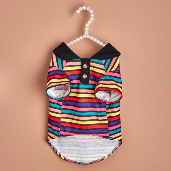 Striped POLO Shirt Inset Pet Clothes - Image 2