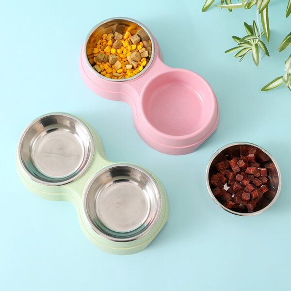 Double Pet Bowls Dog Food Water Feeder Stainless Steel Pet Drinking Dish Feeder Cat Puppy Feeding Supplies Small Dog Accessories - Image 4