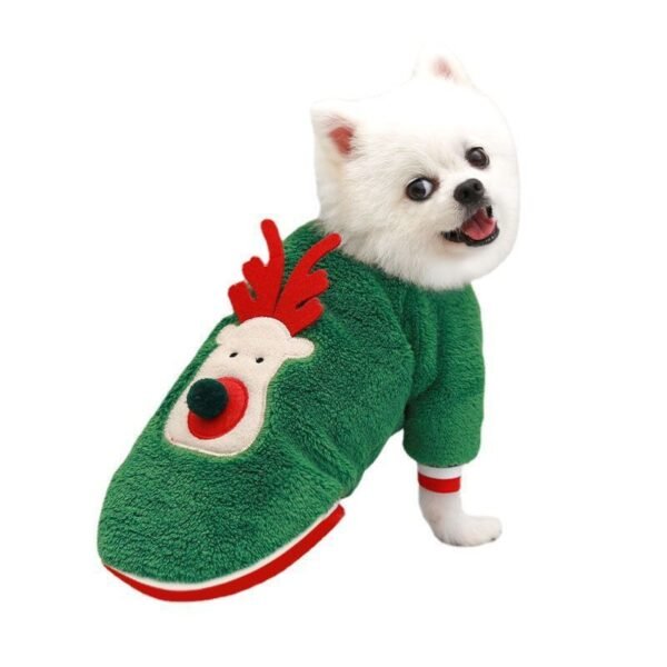 Pet Plus Velvet Christmas Print Sweater - Image 4