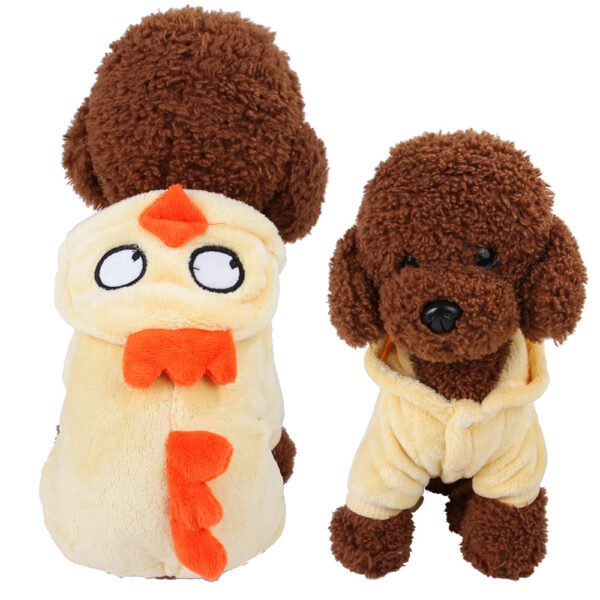 Pet Clothes Coral Velvet Puppy Clothing Cartoon Elk Cow Dog Dog Transfiguration - Image 7