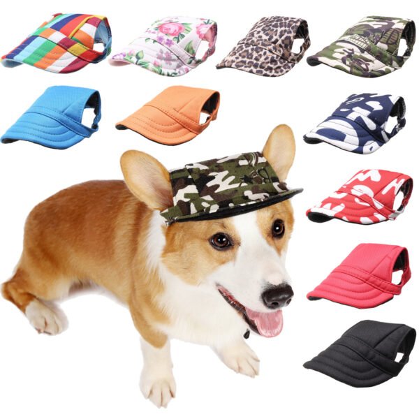 Pet Supplies New Fashionable Oxfordand Dog Costume Hat Baseball Outdoor Tourist Sun Hat