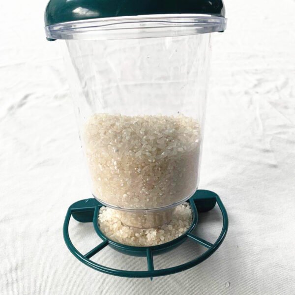 Transparent Plastic Suspension Type Automatic Bird Feeder With Cover - Image 2