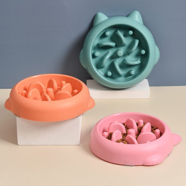 Pet Dog Cat Slow Feeder Bowls Anti Choking Slow Feeder Dish Bowl Home Dog Eating Plate Anti Gulping Bowl Supplies - Image 2