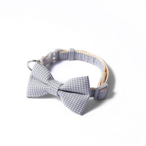 Pet Collar Houndstooth Bow Collar - Image 4