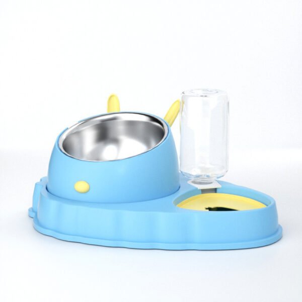 Double Bowl Stainless Steel Carrots Antiskid Pet Feeding Tool Tilt Design Carrot For Indoor - Image 6