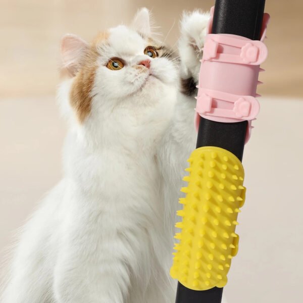 Pets Cat Hair Removal Massage Comb Scratching Rubbing Brush Kitten Grooming Self Cleaning Wall Corner - Image 3