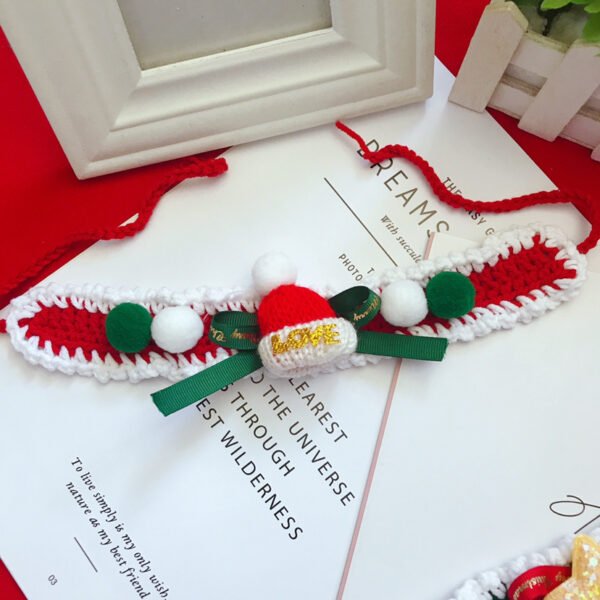 Wool Pet Collar Hand Woven Collar Christmas Pet Accessories - Image 4