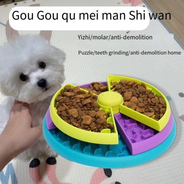 Slow Food Bowl Anti Choking Cat Bowl Dog Basin Puzzle Feeder Healthy Pet Rotating Game Board Pet Products - Image 4