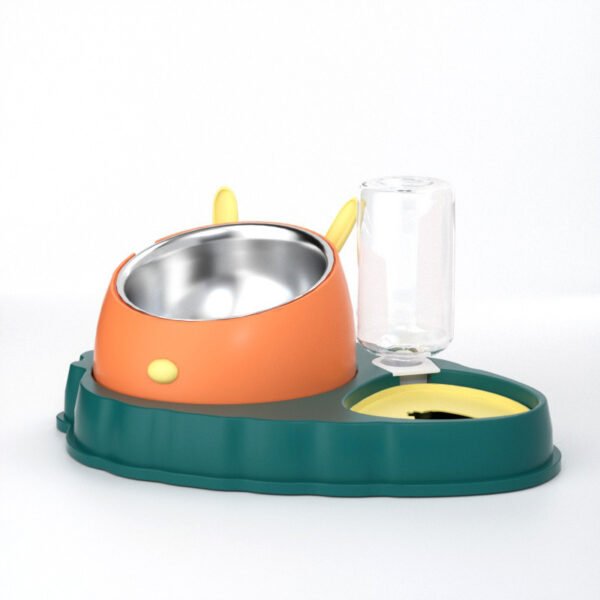 Double Bowl Stainless Steel Carrots Antiskid Pet Feeding Tool Tilt Design Carrot For Indoor - Image 10