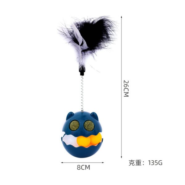 Cats Feather Toy Rotate Cat Tumbler Teaser Catmint Roller Track Ball Interaction Kitten Chasing Hunting Pets Toy Cats Treat Pet Products - Image 4