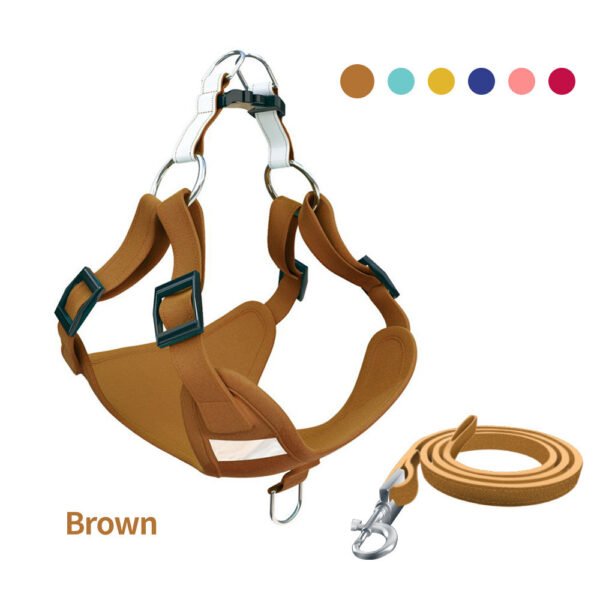 Pet Dog Harness Reflective Dog Leash Vest Type Harness Set - Image 8