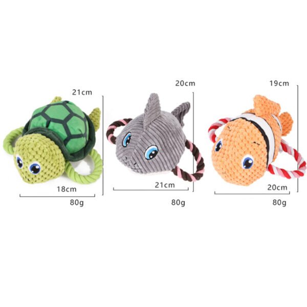 Pet Toys Turtle Shaped Dog Chewing Toys Interactive Pet Stuffed Toys Dog Knot Toys - Image 2