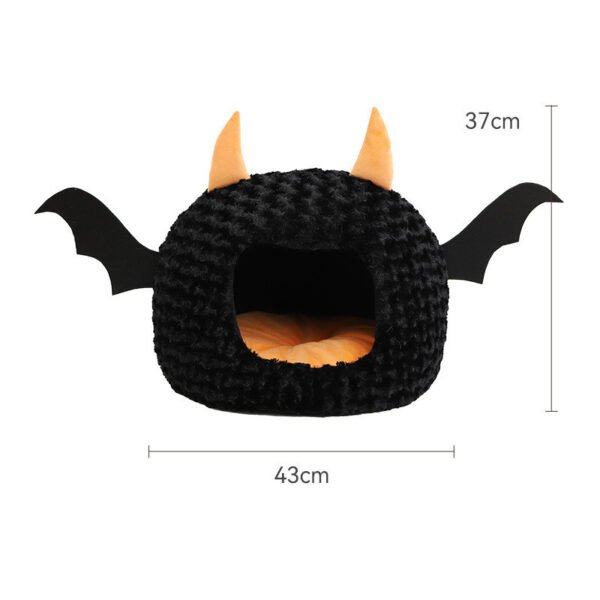 Halloween Little Devil Pet Nest Short Plush Fully Enclosed Warm - Image 6