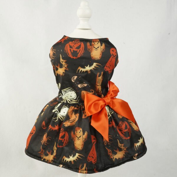Halloween Small Dog Clothes Pet Dress Pumpkin Print Dress Chihuahua Yorkie Mesh Dress Pet Party Clothing Cat Dog Costume - Image 5