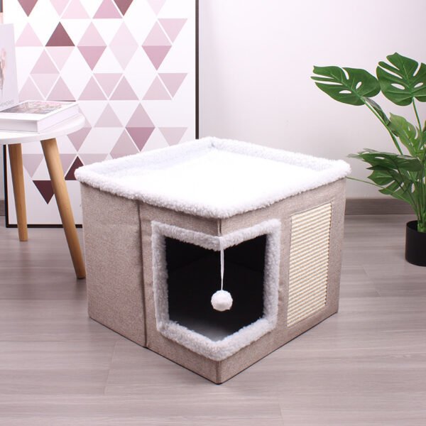 Cloth Cube Cat Nest Foldable - Image 3