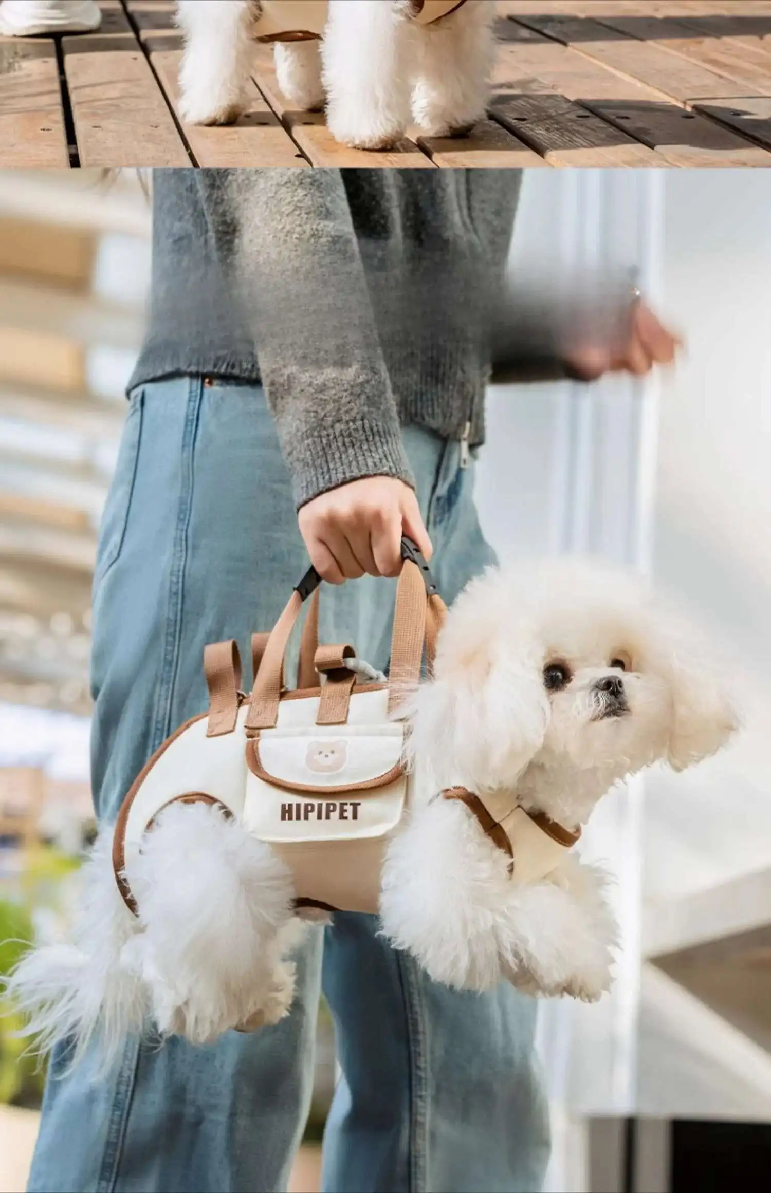 Dog Lift Harness Backpack for Small Dogs Sling Carrier with Handle Leash Cats Carrying 12 kf S5c044ba6297c4eda86f1621f174e2dbc4
