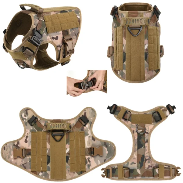 Tactical Military Vest Pet German Shepherd Golden Retriever Tactical Training Dog Harness and Leash Set For All Breeds Dogs - Image 6