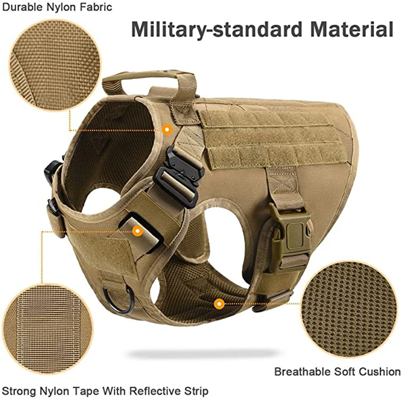 Tactical Military Vest Pet German Shepherd Golden Retriever Tactical Training Dog Harness and Leash Set For All Breeds Dogs 10 kf S74f40677900c40009e842d4a60d027c4d