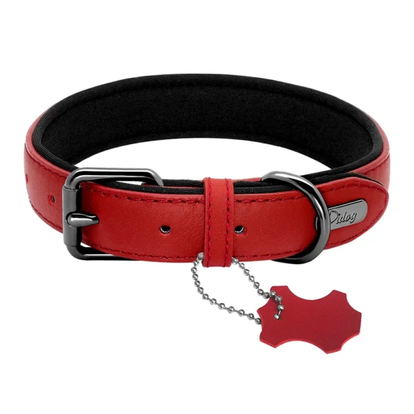 Soft Padded Dog Collar Leather Dog Collars Adjustable Pet Necklace Accessories For Small Medium Large Dogs Pug French Bulldog - Image 2