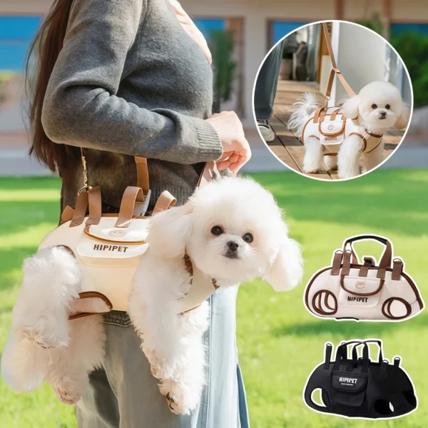 Dog Lift Harness Backpack for Small Dogs Sling Carrier with Handle Leash Cats Carrying - Image 2
