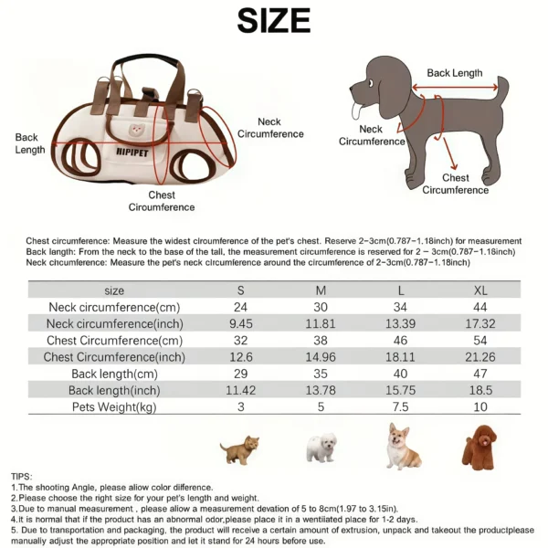 Dog Lift Harness Backpack for Small Dogs Sling Carrier with Handle Leash Cats Carrying - Image 5