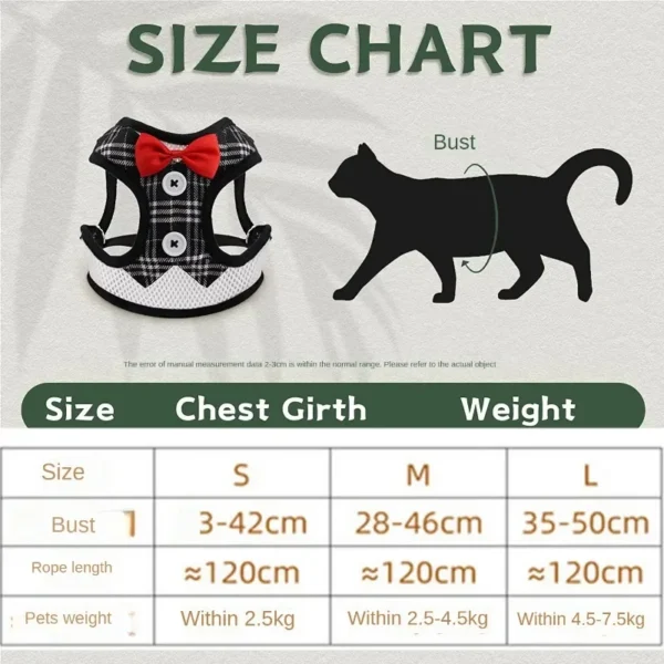 Elegant Bow Dog Collars Necktie Traction Rope Christmas Pet Harness for Small Medium Dogs Cat Chest Strap - Image 5