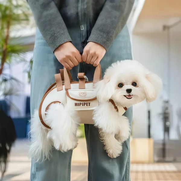 Dog Lift Harness Backpack for Small Dogs Sling Carrier with Handle Leash Cats Carrying - Image 3